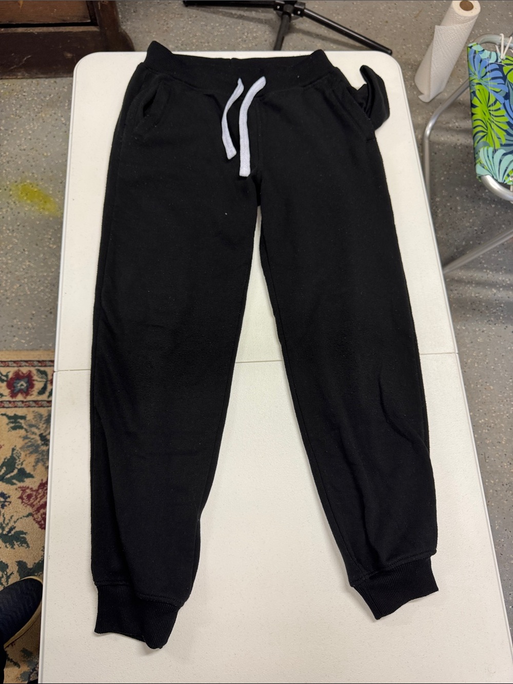 South Pole Black Jogger Sweatpants with White Drawstring